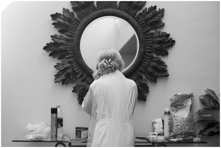 Bride getting ready at La Mariposa Resort  - Wedding Photography by Hannah Whaley Photography. 