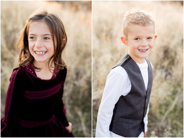 A collection of family photos photos with a chic vibe that blends perfectly with the scenic vistas of Smith Rock in Central Oregon.